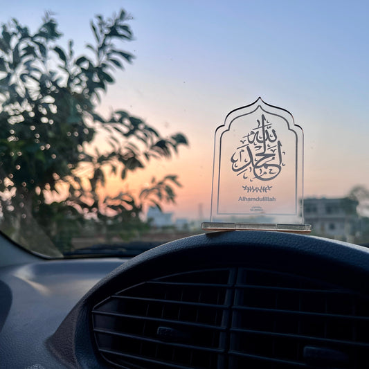 Alhamdulillah - Transperant - Islamic Car Stand