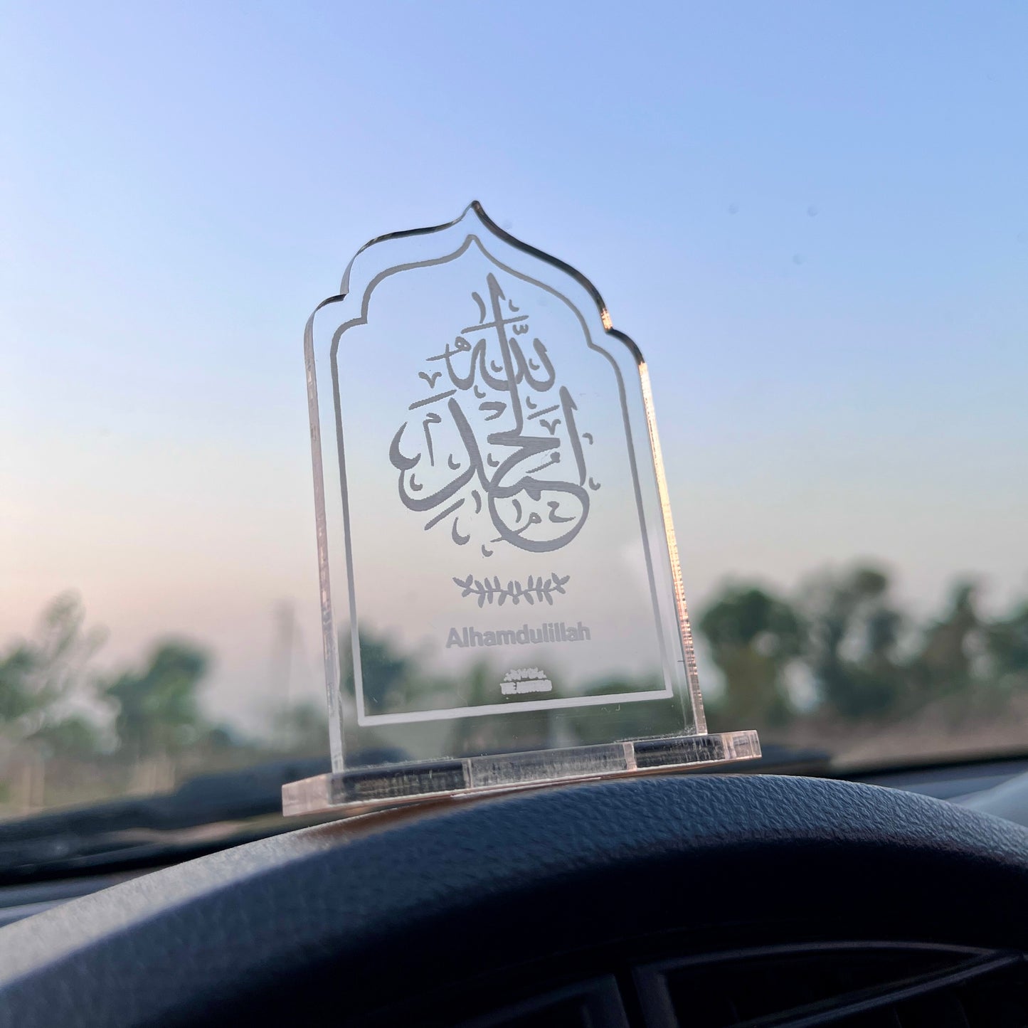 Alhamdulillah - Transperant - Islamic Car Stand