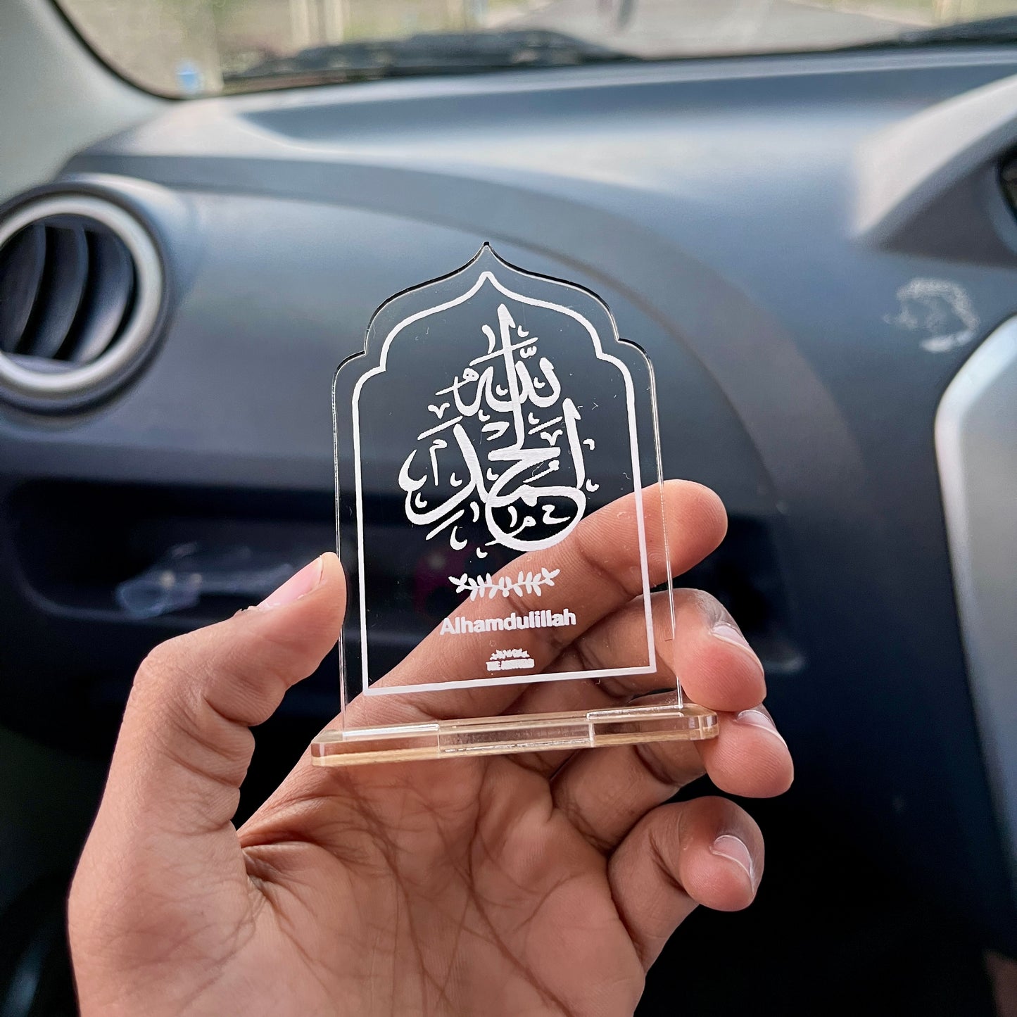 Alhamdulillah - Transperant - Islamic Car Stand