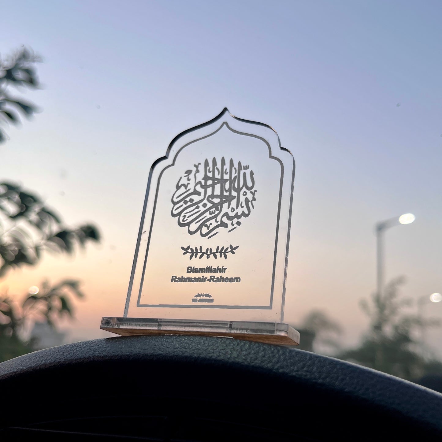 Bismillahir Rahmanir raheem - Transperant - Islamic Car Stand