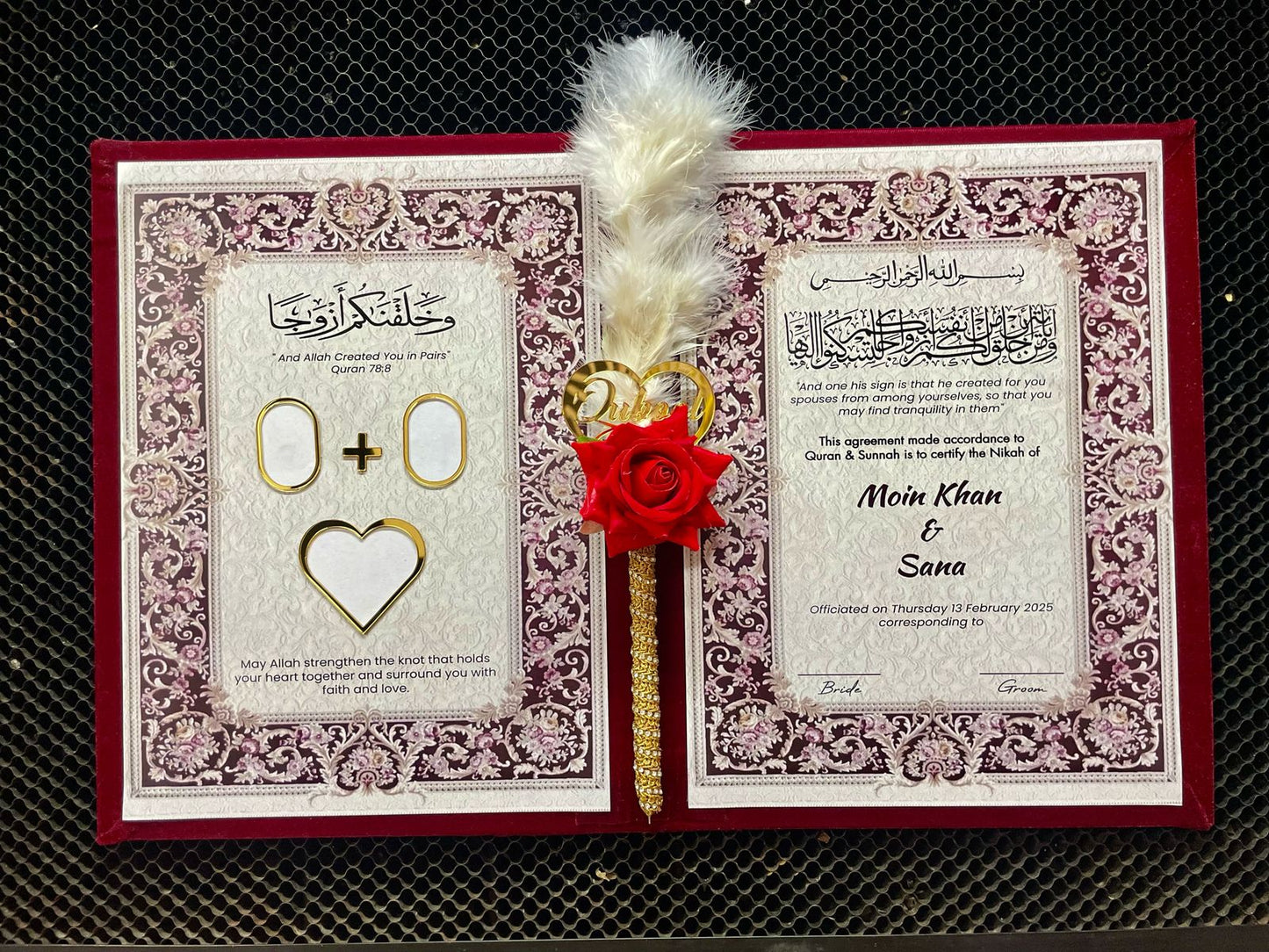 Nikah Namah Set with Initials