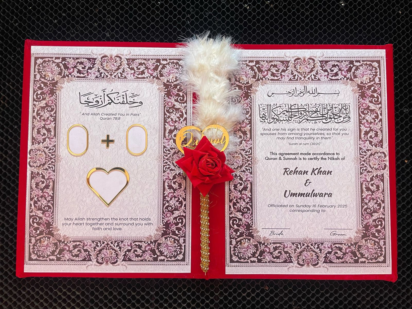 Nikah Namah Set with Initials