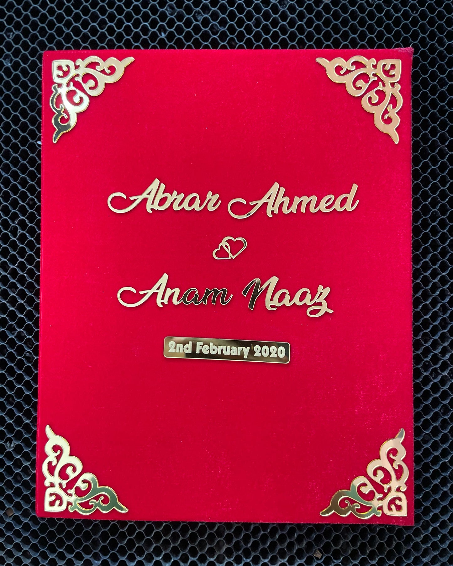 Nikah Namah Set with Full Names in Acrylic Inside and Outside