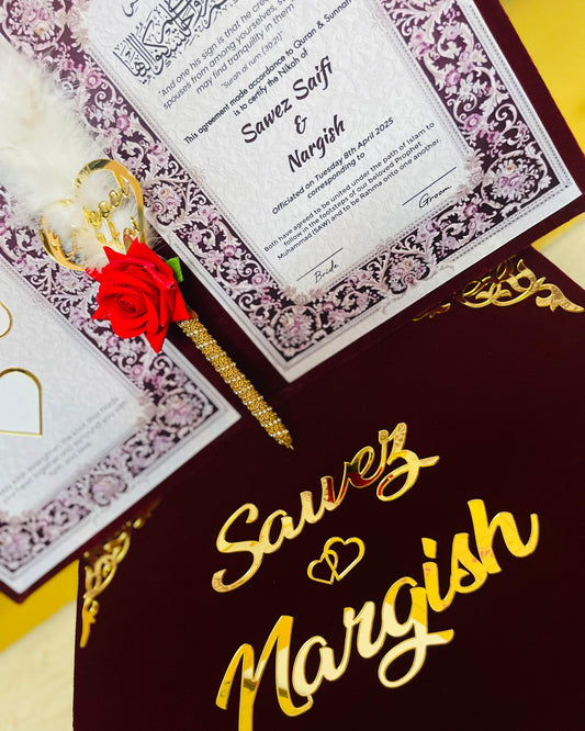 Nikah Namah Set with Box
