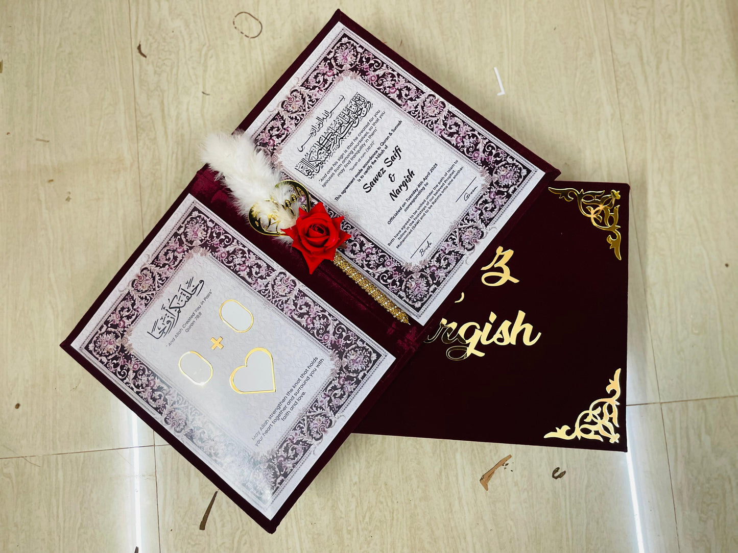 Nikah Namah Set with Box