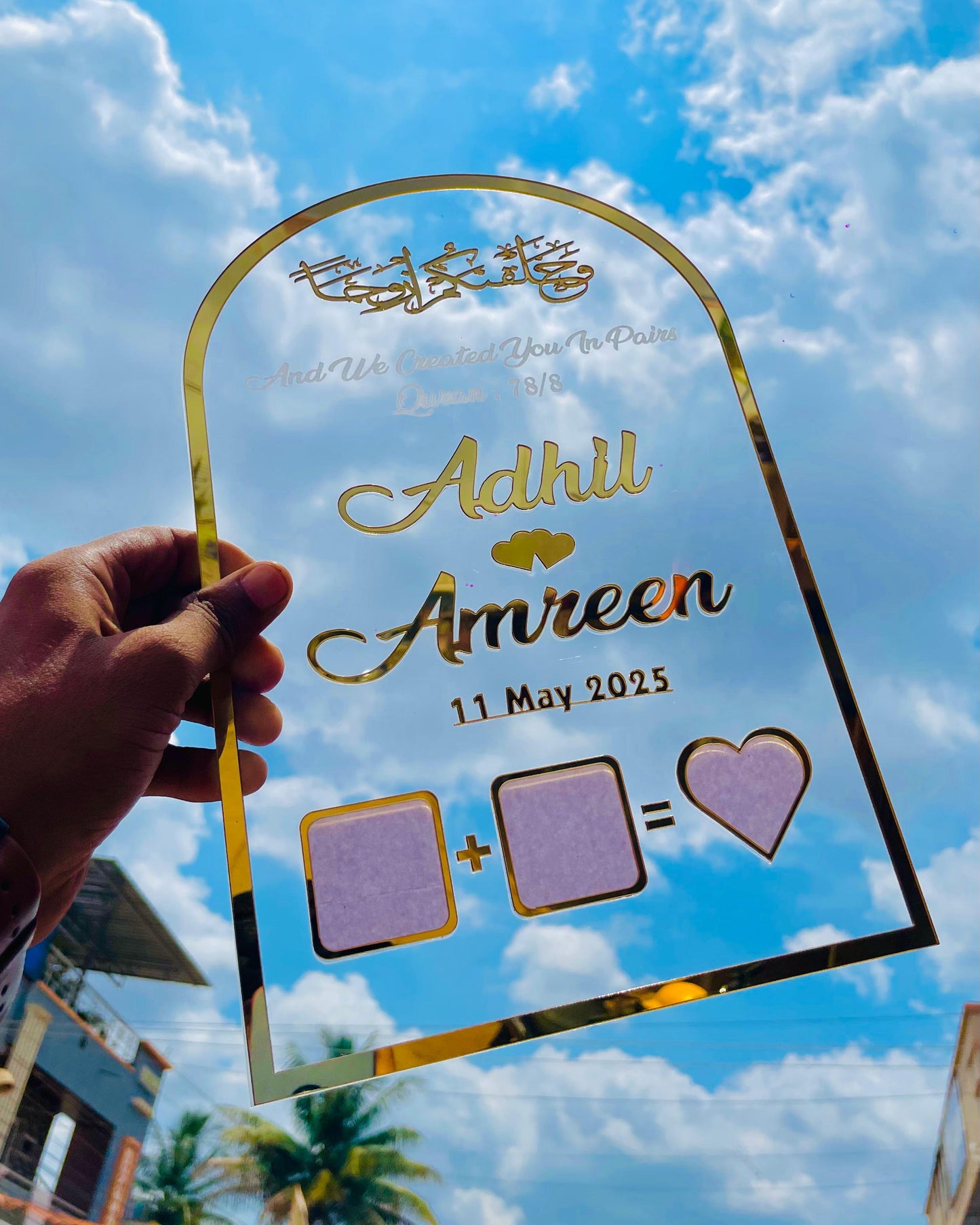 Nikah Thumb Plate - Transperant & Gold