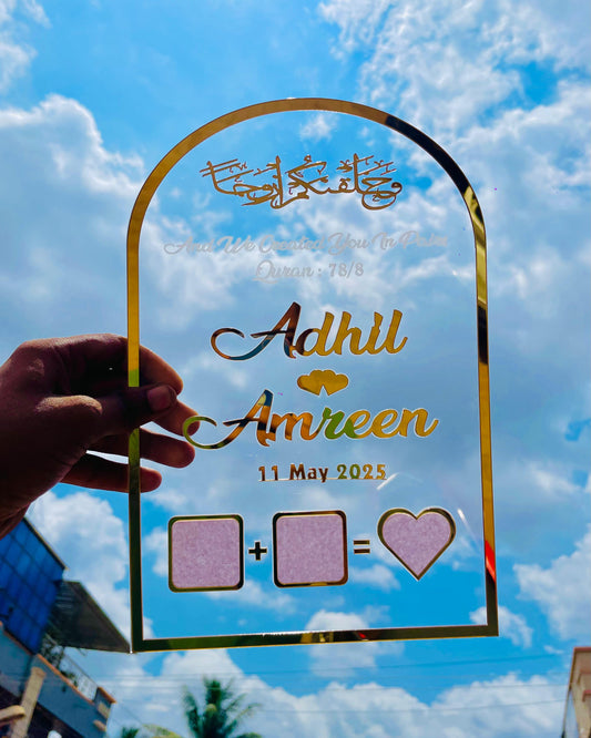Nikah Thumb Plate - Transperant & Gold