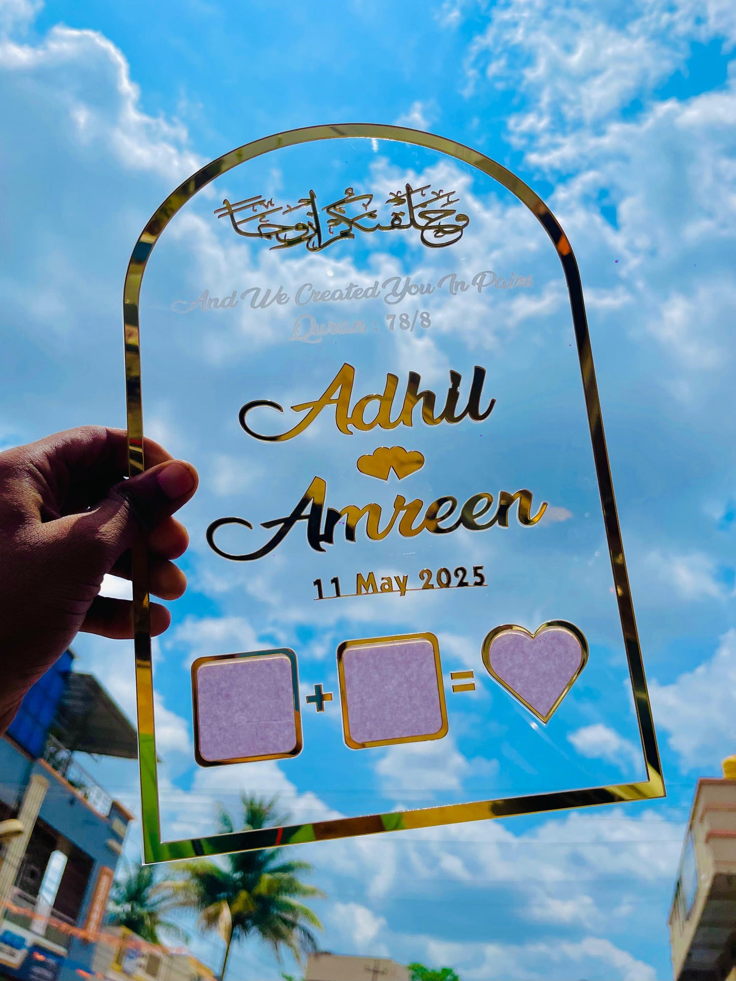 Nikah Thumb Plate - Transperant & Gold