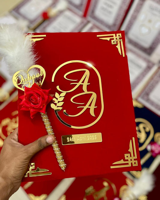 Nikah Namah Set with Initials